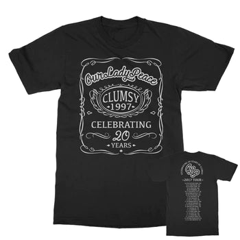 CLUMSY 20TH ANNIVERSARY TOUR T-SHIRT